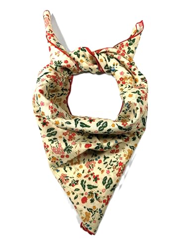 Shanlin Unisex Floral Cotton Square Scarf Bandanas 22x22 inch - color: Springgarden-yellow