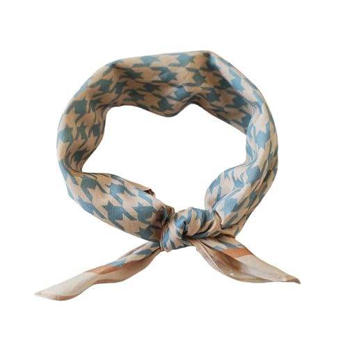 Single Pack Bandanas 60s Premium Cotton Soft Thin Handfeel Large Handkerchief for Men and Women - color: Houndstooth