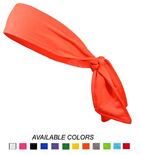 Headbands Tie on Headband for Women Men Running Athletic Hair Head Band Elastic Sports Sweat Basketball Sweatband Stetchy Yoga Workout Sweatbands Adjustable Non-Slip Moisture Wicking - color: teal