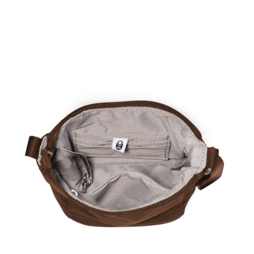 Baggallini Swift Mini Crossbody Bag for Women - 4.5x7 Small Travel Purse with Crossbody Strap and RFID - color: B-lite Walnut