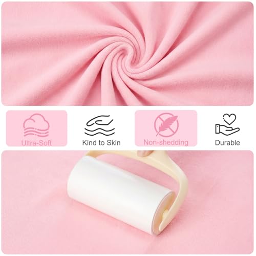 Basumee Microfiber Hair Towel Wrap for Kids 2 Pack Rapid Drying Hair Towel with Button Hair Turbans for Wet Hair Wraps Head Towel Wrap for Women and Girls - color: Purple Pink