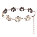 Montana West Rustic Couture's Large Western Concho Metal Belts for Women Cowgirl - color: Angel Snow White