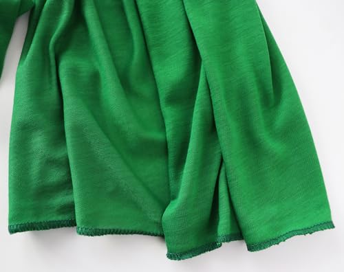 vabovin Head Wraps for Black Women Stretch Jersey Knit Turban Headwrap Solid Color Headscarf Headband Shawl - color: 30- Leaf Green