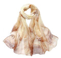 Xyueanlo Scarfs for Women Fashion Scarves Print Pattern Lightweight Sunscreen Scarf Wraps Shawls - color: Lotus Khaki
