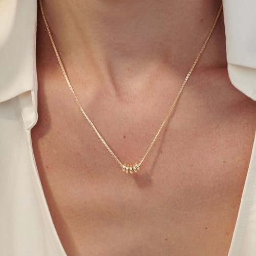 VRIUA Gold Necklace for Women - 14K Gold Plated Dainty Italian Horn Star of David Butterfly Bow Sun Lotus Volleyball Baseball Cowboy Boots Necklace Jewelry Everyday for Women - style: Chain