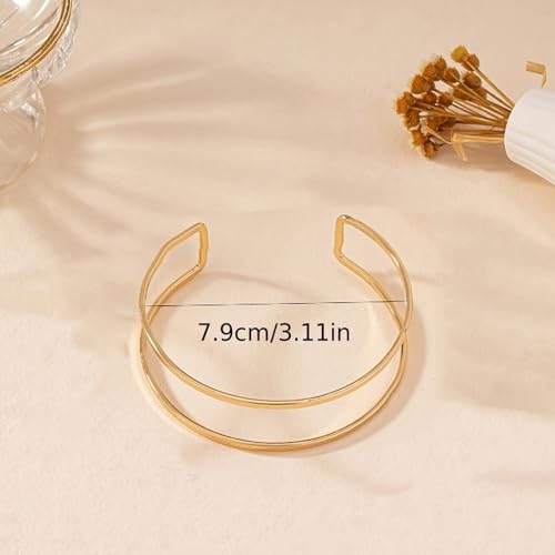 Long tiantian Gold Arm Cuff Upper for Women Bangle Bracelets Upper Arm Cuff Bracelet Trendy Armband Beach Jewelry Trendy Stuff Gifts - color: A6:gold Arm Cuff
