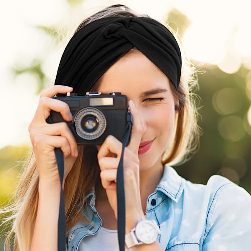 S&N Remille Wide Headbands for Women, Large Hairband, Elastic Non-Slip Headband Twist Knotted Accessories, Yoga Workout Vintage Hair 3 Pack (Colour-5) - color: Colour-5