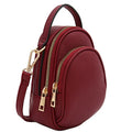 FashionPuzzle Two Compartment Mini Crossbody Bag | Two Compartment - color: Wine
