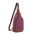 Glacier Canvas Concealed Carry Sling Bag Crossbody Backpack Purse for Men Women | Concealed Carry - color: Wine