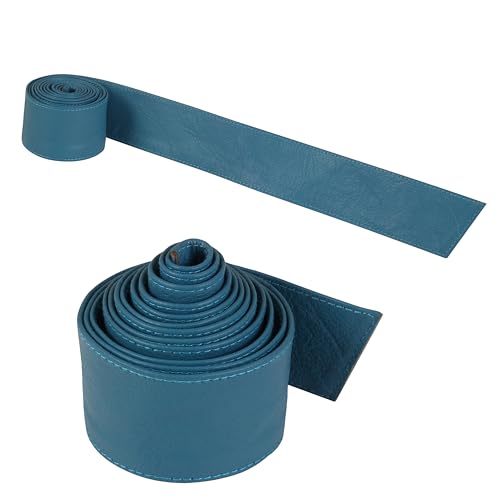 Woman's Obi Sash Tie Plus Size Waist Band Wide Solid Color Genuine Leather Belt - color: Sky Blue