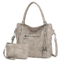 TANTOMI Tote Bag for Women Vegan Leather Purses and Handbags Ladies Waterproof Big Shoulder Bag for Travel - color: Grey.c