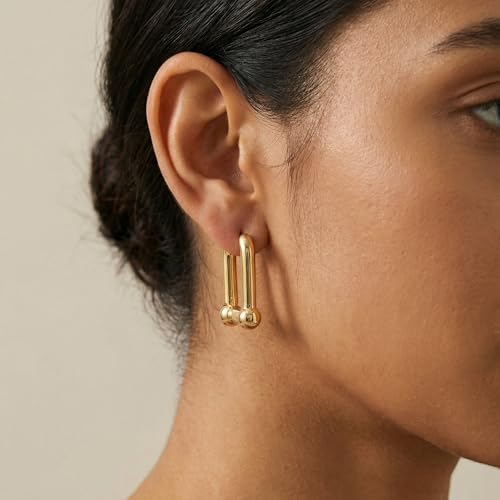 4 Pair Small Gold Hoop Earrings for Women Sensitive Ears - Hypoallergenic 14k Real Gold Plated Hoops Zirconia Cartilage Huggie Earrings Set Helix Piercing Earring Gold Jewelry for Women Gift - color: 1943 Hoop Gold