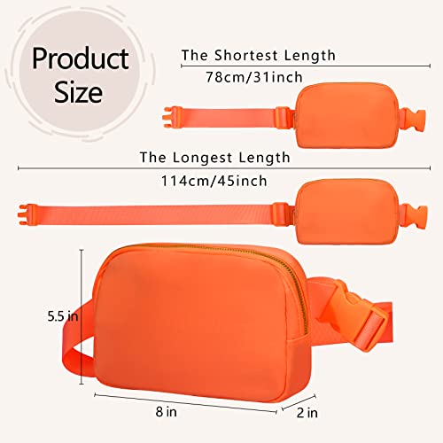 VOROLO Fanny Pack For Women And Men Crossbody Bag Belt Bag with Adjustable Strap Graduation Gifts Orange - color: Orange, style: 1 Pack Fanny Pack