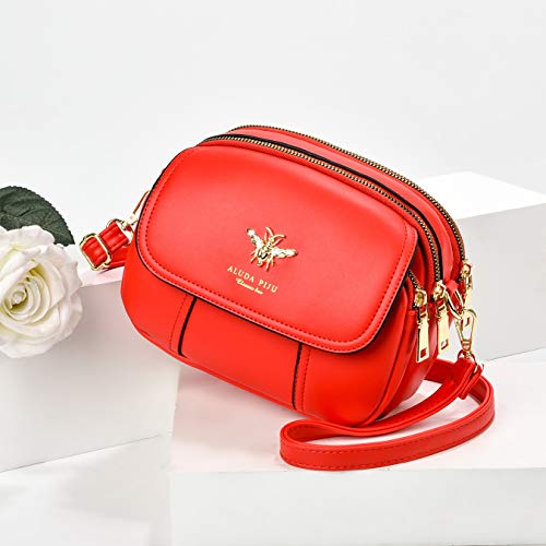 Small Crossbody Bags Shoulder Bag for Women Stylish Ladies Messenger Bags Purse and Handbags Wallet - color: 12-red