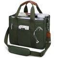 KKXIU Canvas Tote Bag for Women with Zipper and Compartments Crossbody Large Bible Messenger Purse Bag With Pockets | Canvas - color: Army Green, size: Large