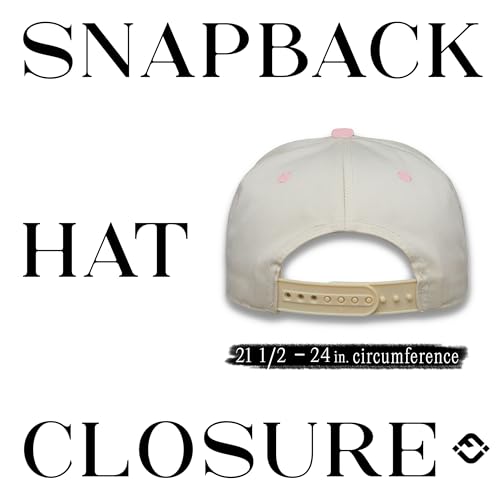 Funky Junque Vintage Canvas Snapback Hat - Adjustable 2 Tone Cap for Men Women - Put It On My, Cowboy, Girl Dad, Funny - color: Expensive & Difficult - Rose/Beige
