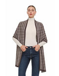 PULI Women's Pashmina Shawl Wraps for Evening Dress Large Scarf Blanket Long Wedding Bridal Winter Warm Shoulder Wrap - color: Houndstooth-caramel