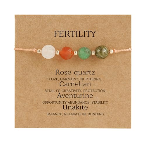 Empath Anxiety Calming Protection Bracelets Gifts for Her, Natural Healing Natural Stone Beaded Bracelet Healing Bracelets Jewelry for Women - color: Fertility 2