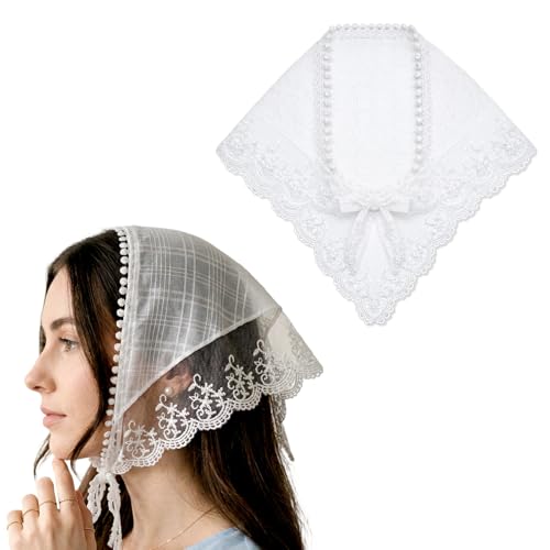 Hair Scarf Headband for Women Boho Triangle Bandana Turban Cute Stylish Lace Hair Bandana Non Slip Hairs Soft Head Coverings for Hairs Styling Summer Accessories