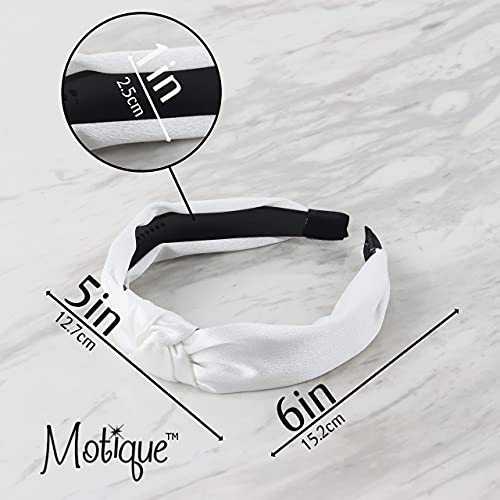 Satin Knot Headband for Women (Shimmer White) - color: Shimmer White