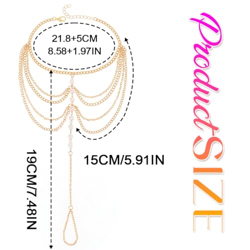 Nicute 2PCS Pearls Barefoot Sandal Anklets Gold Layered Toe Ankle Bracelets Summer Beach Foot Accessories for Women