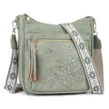 KITEVIUN Medium Crossbody Bags for Women Trendy, Women's Butterfly Shoulder Handbags with Tassel - color: 003-green