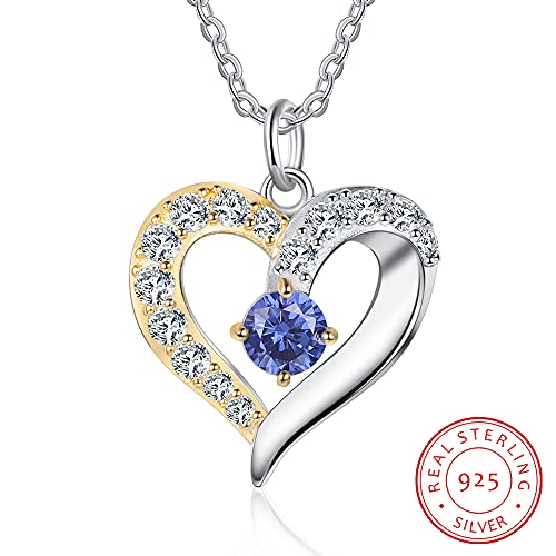 GLAMCARAT Personalized Mothers Necklace with Birthstones customized jewelry - style: 1 stone & 1 name