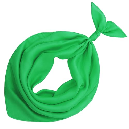 vimate Head Scarf for Women Hair 27'' Square Satin Silk Feeling Bnadana Neck Scarf Handbag Accessories Etc - color: C56#. Green
