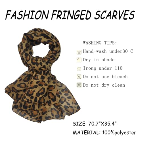 Boho Scarf for Women Lightweight Summer Scarves Fashion Shawl Wrap - color: Cr-d01