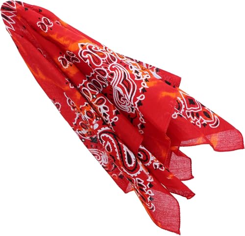 Motique Accessories Modern Tie Dye Bandana - color: Red