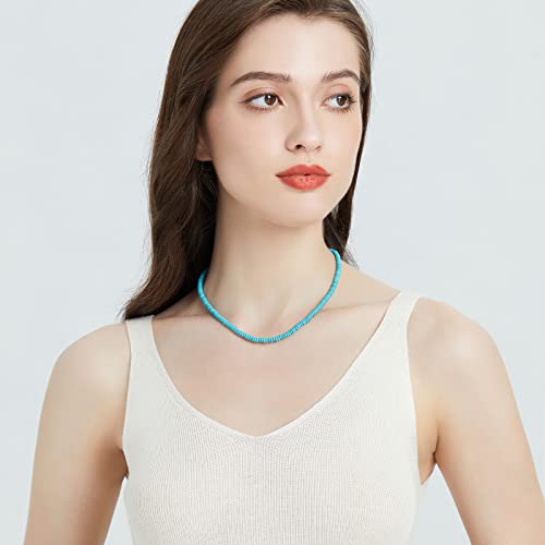 Beaded Choker Necklaces for Women 18k Gold Plated Dainty Gold Choker Necklaces for Women - style: turquoise beaded