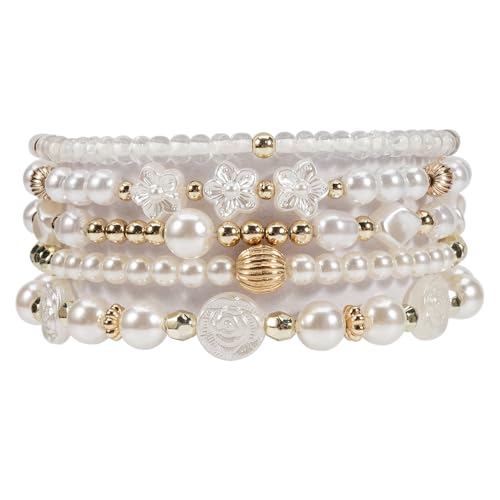 Bohemia Bracelets for Women Vintage Stackable Beads Bracelets Charm Stretch Beach Jewelry - color: Color 38