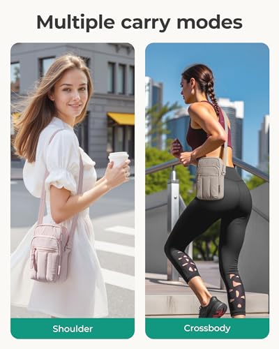 BAGSMART Crossbody Bags for Women, Mini Cell Phone Cross body Purses Travel Wallet with RFID Blocking Card Slots - color: Orange