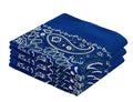 Classic Paisley Bandanas - 3 Pack Gift Set, 100% Cotton, 22x22 Inches - color: Navy Blue