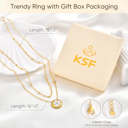 KSF Gold Lariat Necklace for Women Y Shaped Layered CZ Drop Chain | Y shaped necklace; Layered CZ detail; Long lariat style; Gift for her - color: Gold-6