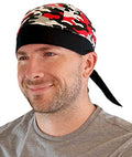 Sparkling EARTH - American Made Skull Caps Doo Rags Do Rag Durag Headwrap Head Wraps Skullies - Made in The USA! - color: Red, Grey, Black and White Camouflage Skull Cap