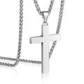 P. BLAKE Cross Necklace for Men Boys- Stainless Steel Cross Pendant with 16-24 Inches Chain Christian Religious Jewelry Gifts - size: 20 inches, style: Silver Pendant 1.7*0.9