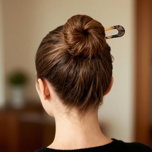 2 Pcs U Shaped Hair Pins, Plastic Hair Fork Stick For Women, Simple Design