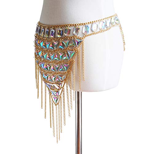 Women's Sexy Suit Body Chain - color: Gold Color Skirt chain -099-2