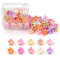 Mini Flower Hair Clips 100Pcs, Small Hair Clips Mini Claw Clips Cute Jaw Clips Hair Pins Hair Barrettes Hair Accessories for Women Girls Kids Teens - color: Pink