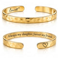 Carviell Bracelet - Gifts for Women – Inspirational, Friendship, Love, Mom, Daughter, Sister, Christian, Graduation, Memorial & Wedding Gifts – 100+ Phrases – Stainless Steel, Gift-Ready - style: DAUGHTER'S Gift - Always my daughter, forever my friend