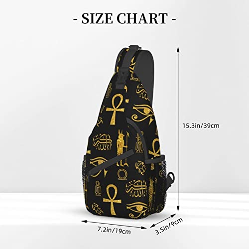 Sling Backpack For Men Hiking Daypack Crossbody Shoulder Bag Travel Chest Pack | Hiking - color: Ankh,cross