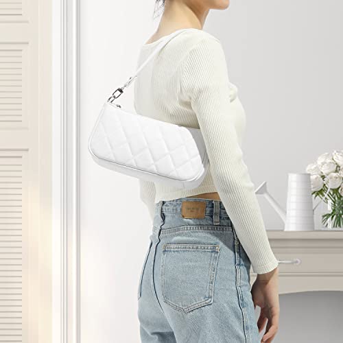 Loiral Small Purse for Women, Retro Classic Tote HandBag Shoulder Bags Clutch Purse - color: 2 White X
