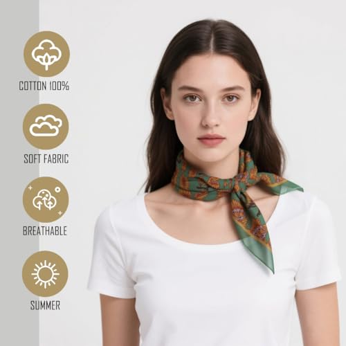 Large Cotton Bandana Lightweight Head Hair Scarf Headbands Wraps Cover Handkerchiefs for Women Men 25 x 25 inch - color: Rt11