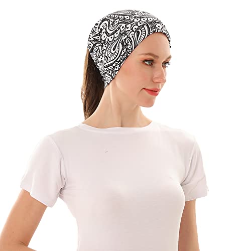 KAKU NANU Women Turban Chemo Beanies Pre Tied Caps Baggy Slouchy Headwear Sleep Scarf - color: Texture