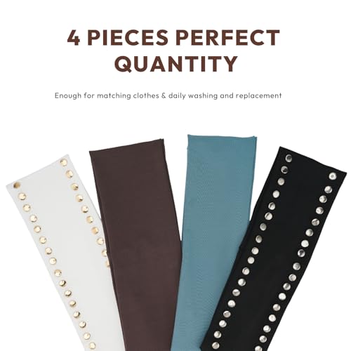 Aranya Women’s Headbands 5pcs / 4pcs – Soft Stretchy Fabric Headbands for Everyday Wear, Yoga, Workout & Fashion Outfits Gifts for Women – Multiple Styles Available (Studded Collection) - color: Studded Collection