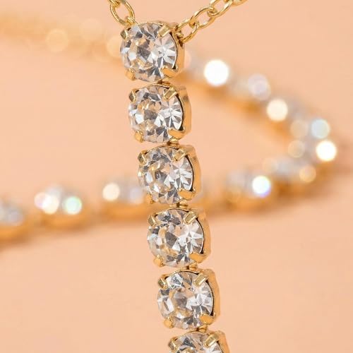 Gold Body Chain for Women Rhinestone Waist Chain Summer Beach Layered Body Chain Jewelry for Women Nightclub Party Accessories