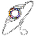 Kate Lynn "Rise From the Ashes" Phoenix Bracelet Made with Crystals from Austria, Adjustable Bangle Bracelet for Women 7"+2", Packaged with Jewelry Box, Birthday Gift for Women, Symbol of Luck and Renewal - color: Volcano