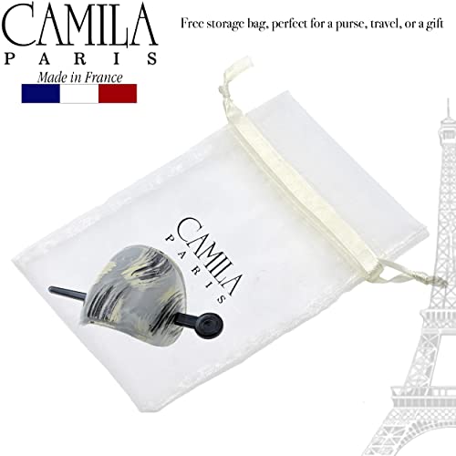 Camila Paris CP3345 French Bun Holder Cover Cap, Blue Hair Updo, Hair Pin Thru, No Slip Strong Hold Hair Clip for Women and Girls, Made in France - color: Blue
