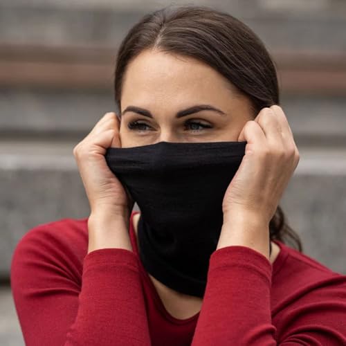12-30 Pieces Neck Gaiters Scarf Head Wrap Headwear Balaclava Face Mask Sun Bandanas for Women Men Running,Cycling,Fishing - color: 12 Black